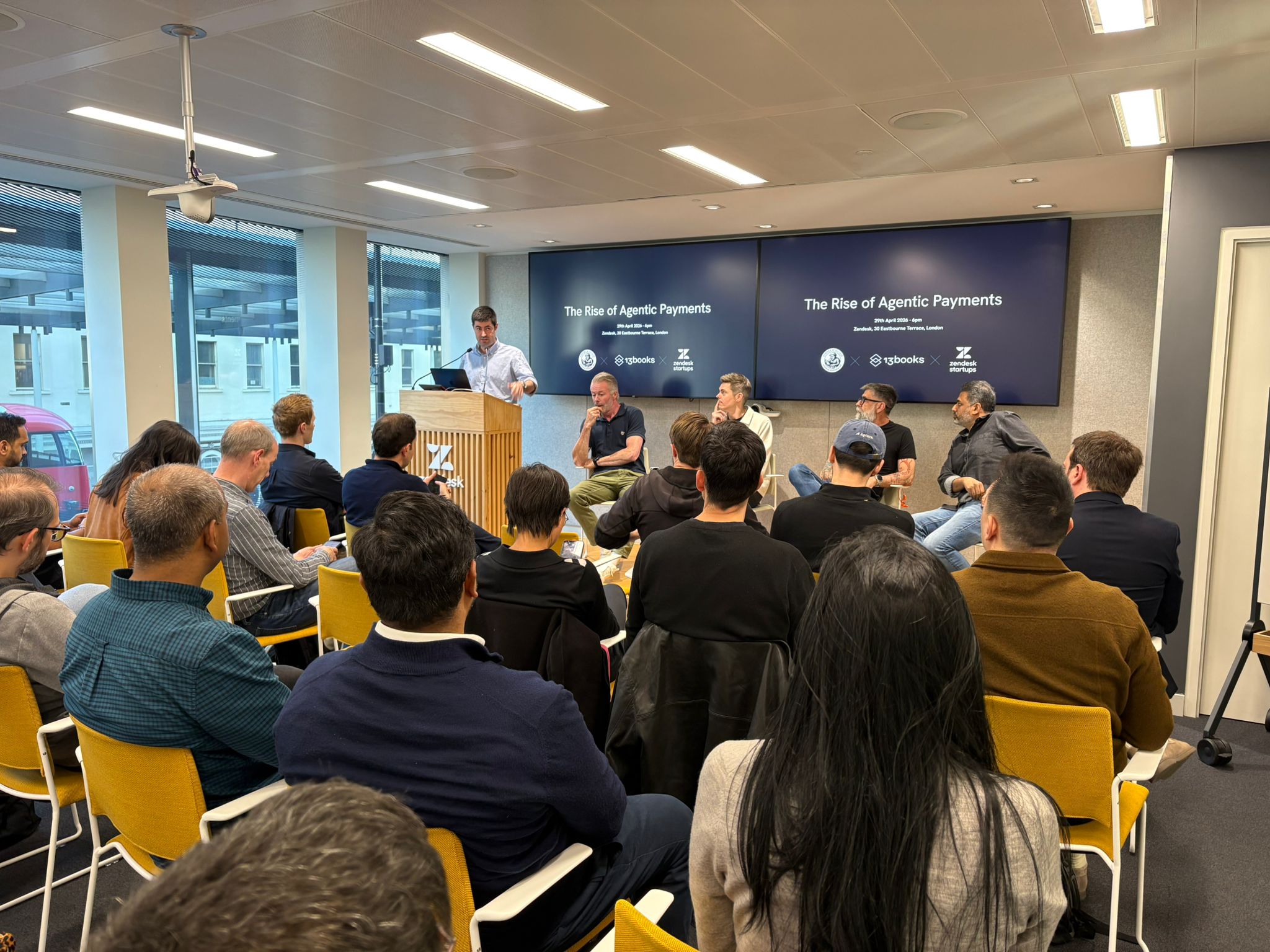 Panelists debating at The Rise of Agentic Payments