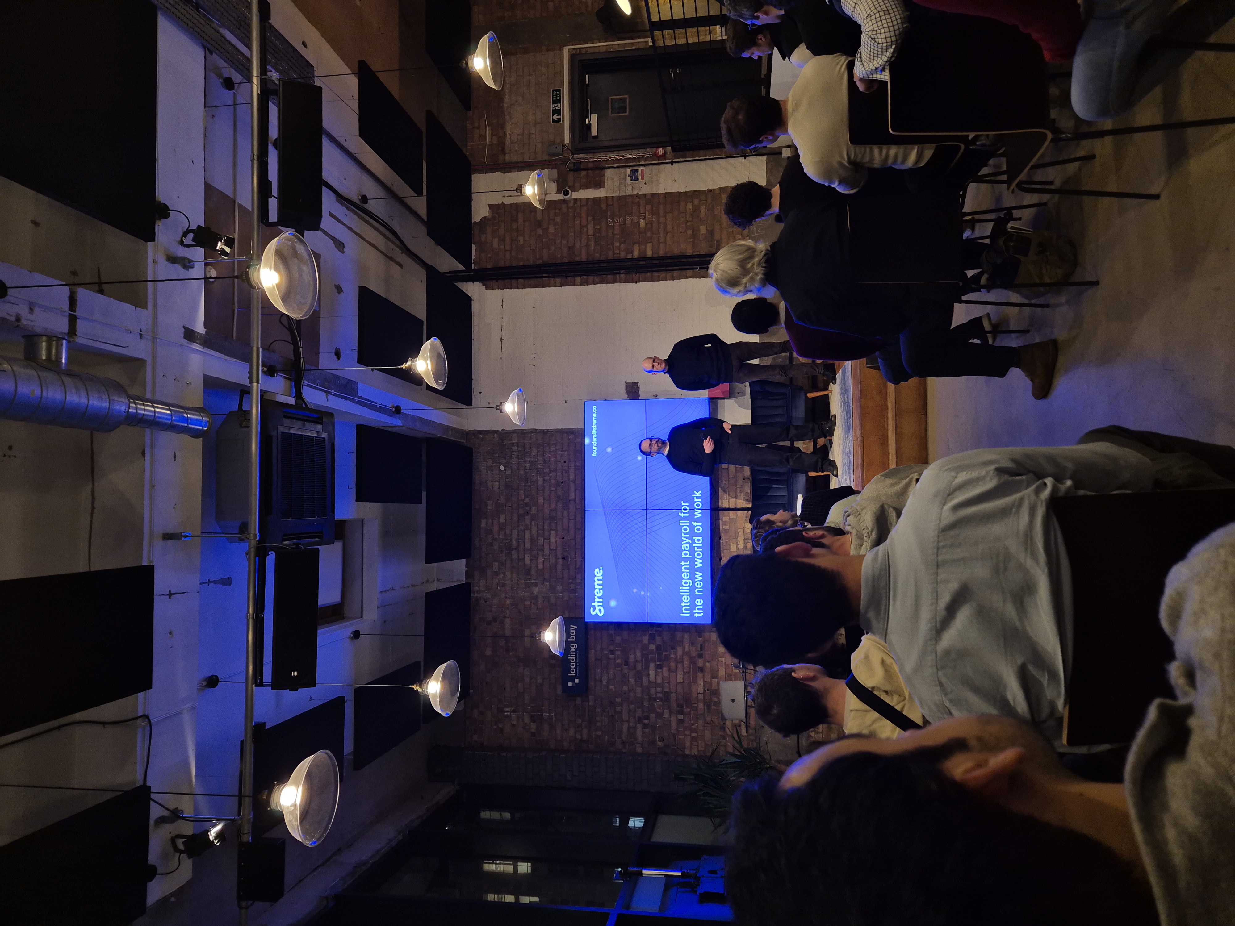 A founder presenting at Pitch the Guild #2, London
